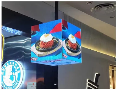 Rotating Rubik's Cube Screen (Cube LED)-Shopping mall - 04