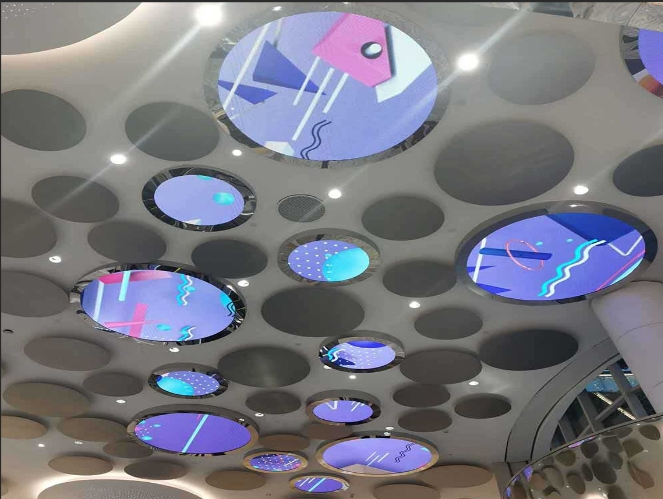 The pie-shaped LED display-Shopping mall