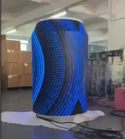 Art exhibition-can-shaped LED screen