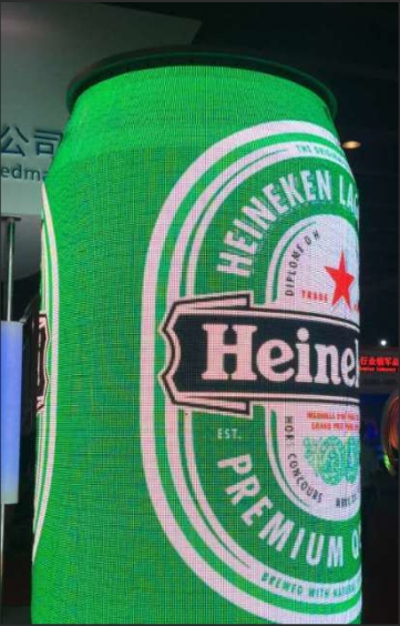 Can shaped screen-Commercial advertising